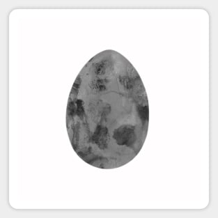 Easter egg - textured concrete, isolated on white background. Watercolor monochrome painting. Design for background, cover and packaging, Easter and food illustration, greeting card. Magnet